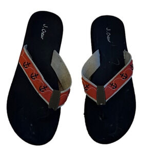 J crew red anchor platform size 8 flip flops